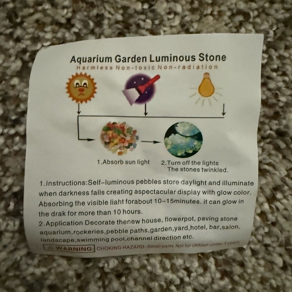 NEW - Glow in the Dark Aquarium Stones - Picture 4 of 6